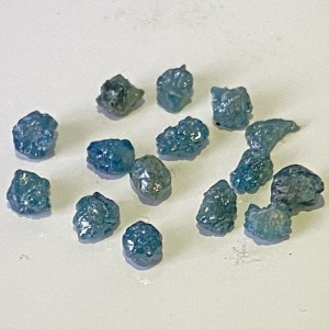 Diament surowy - duży niebieski błękitny klasyczny kryształ + Pudełko